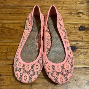Size 7M/37M Lucky Brand Lace Flats - Barely worn!